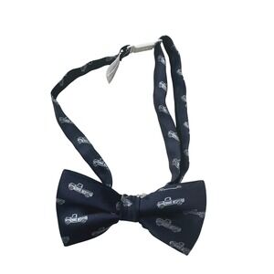 David Peyser Kids Navy Blue Silver Pickup Truck Pre-Tied Adjustable Bow Tie